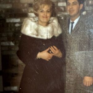 Chic Black and White Trench Coat with Plush Fur Collar